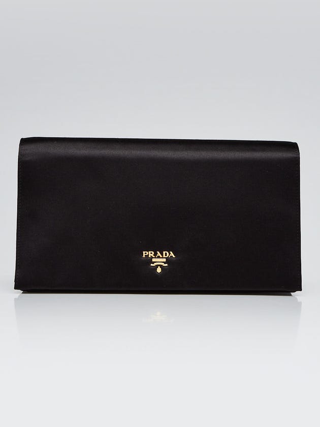 Prada Black Satin Clutch Bag BP0181