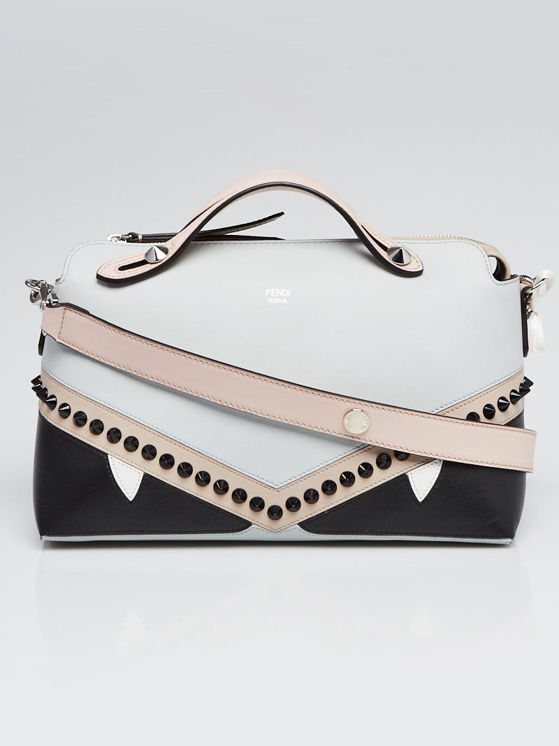 Fendi Clutch Grey Leather, Monster Eye