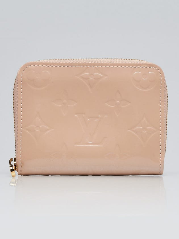 Louis Vuitton Rose Florentine Monogram Vernis Zippy Coin Purse