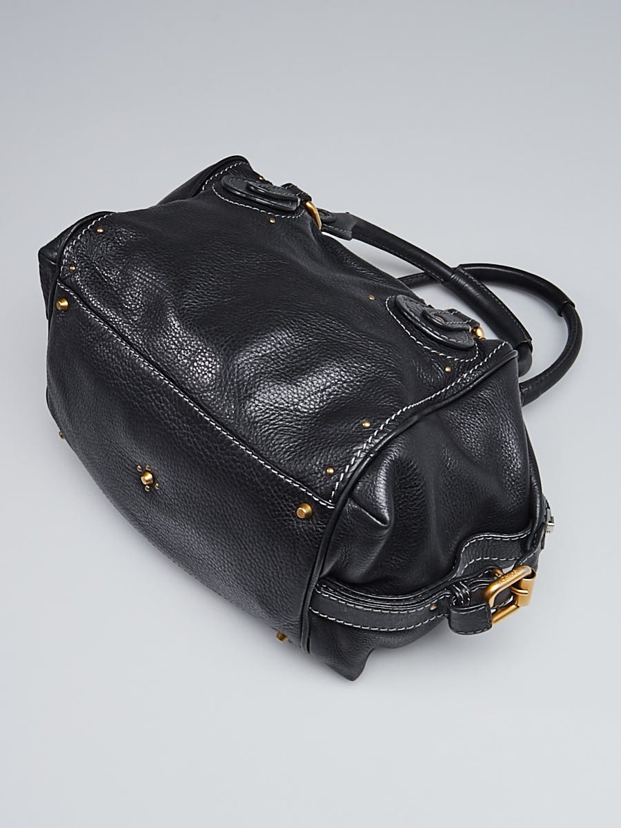 Chloe Black Leather Front Pocket Paddington Satchel Bag | Yoogi's
