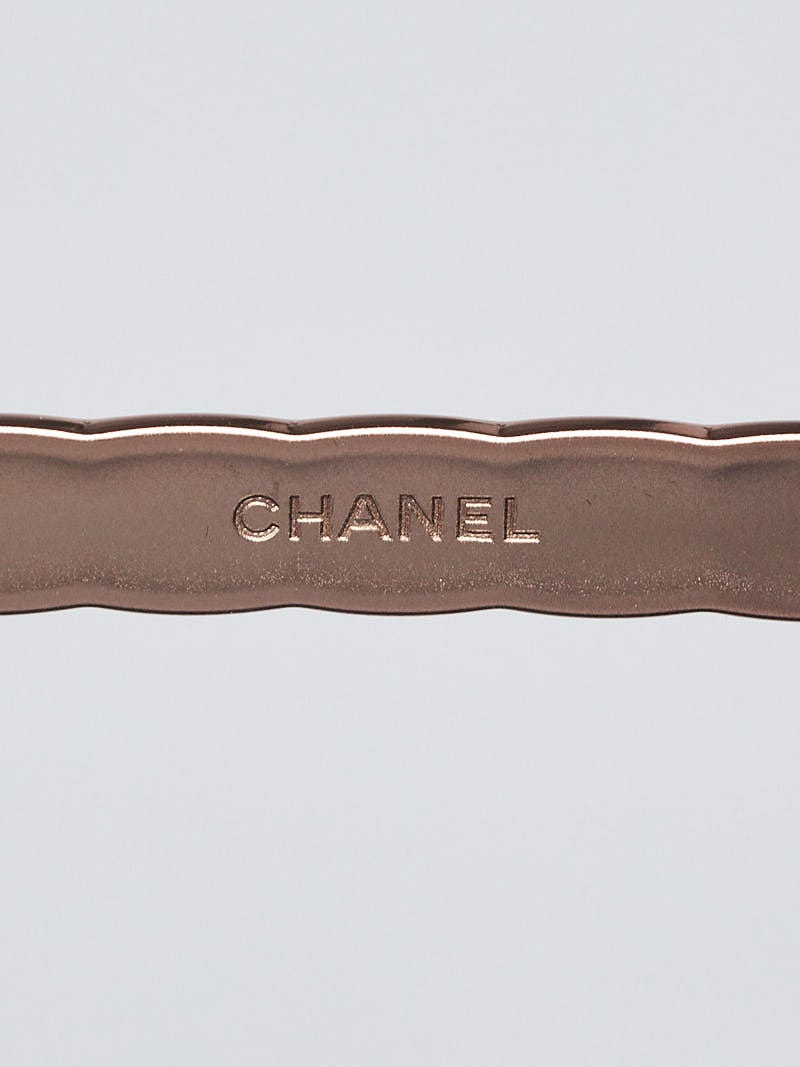 Chanel Black Acetate Rose Goldtone Metal Cat Eye Sunglasses - 5368 