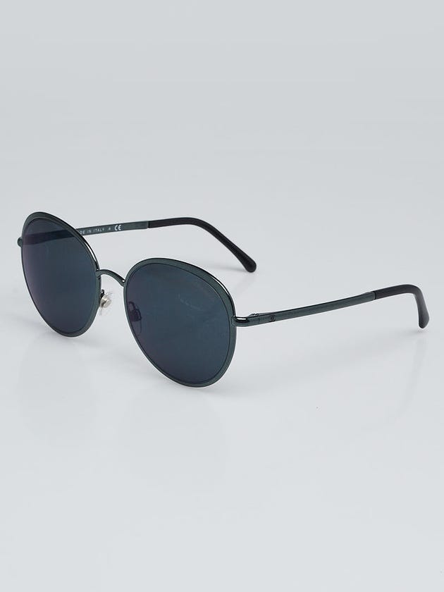 Chanel Black Metal Round CC Logo Sunglasses-4206