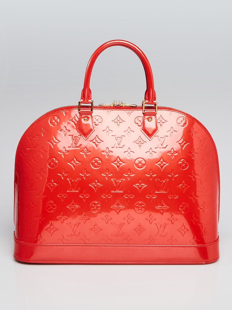 Louis Vuitton Vintage Orange Sunset Monogram Vernis Alma GM Patent Leather  Handbag, Best Price and Reviews