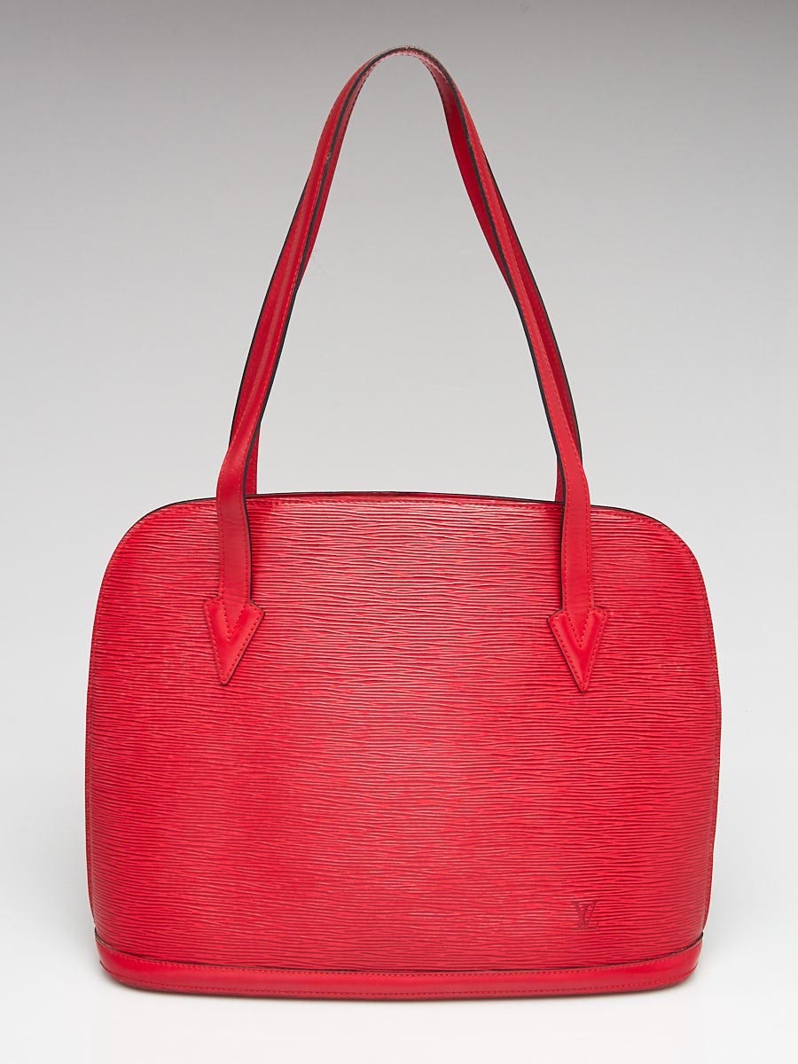 Louis Vuitton Red Epi Leather Lussac Tote Bag - Yoogi's Closet