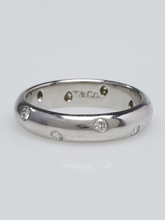 Tiffany & Co. Platinum and Diamond Etoile Ring Size 6.5