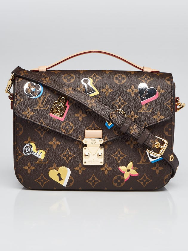 Louis Vuitton Limited Edition Monogram Canvas Love Lock Pochette Metis Bag