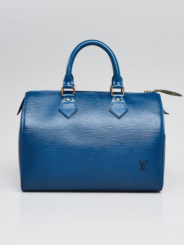 Louis Vuitton Toledo Blue Epi Leather Speedy 25 Bag
