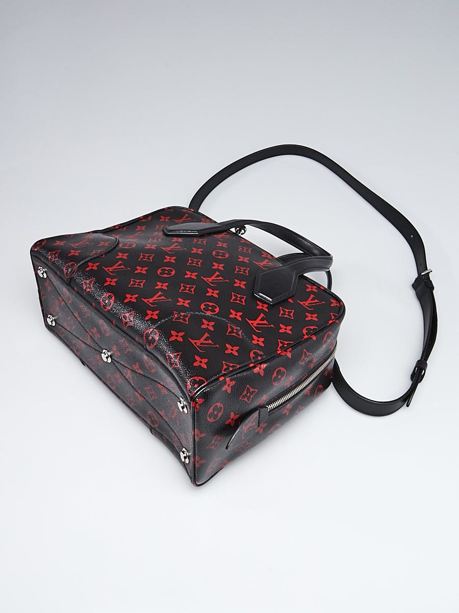 Louis Vuitton Red Monogram Dora PM Dome 2way Satchel Bag 10lk516s