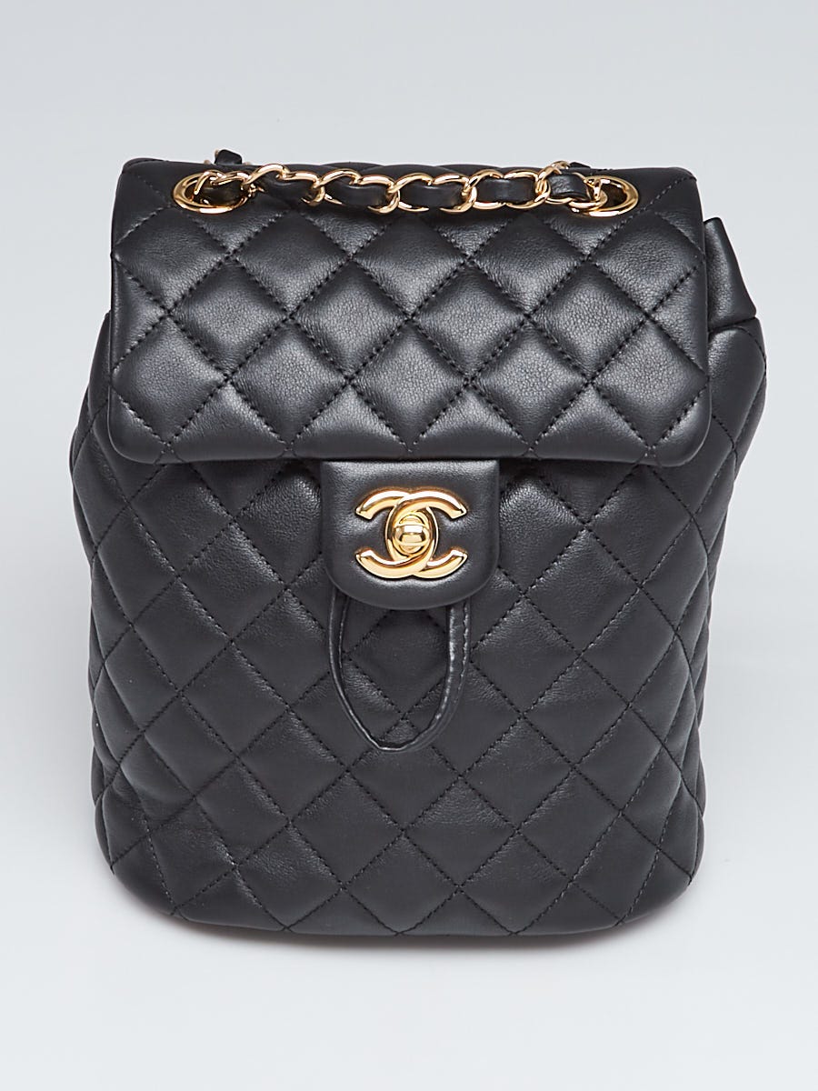 Chanel Black Quilted Lambskin Leather Urban Spirit Mini Backpack - Yoogi's  Closet