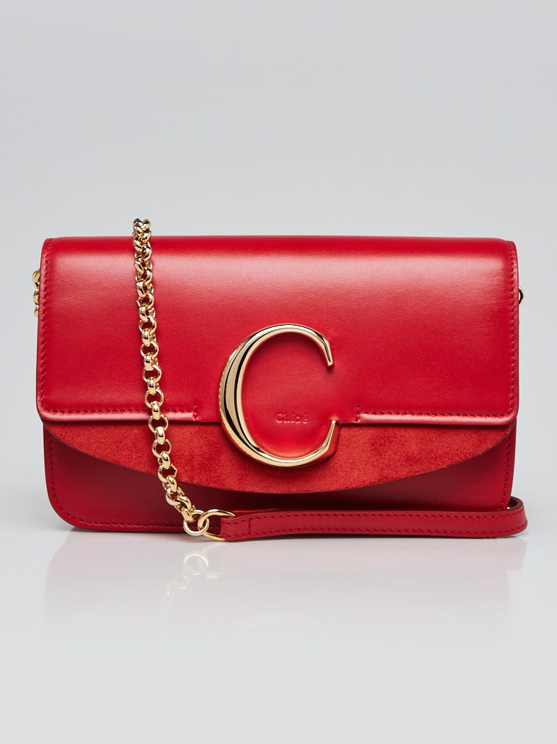 C Chain Clutch Leather