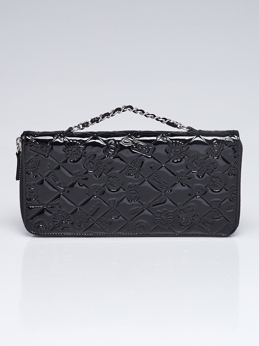 Chanel Black Patent Leather Precious Symbols Organizer Wallet - Yoogi's  Closet