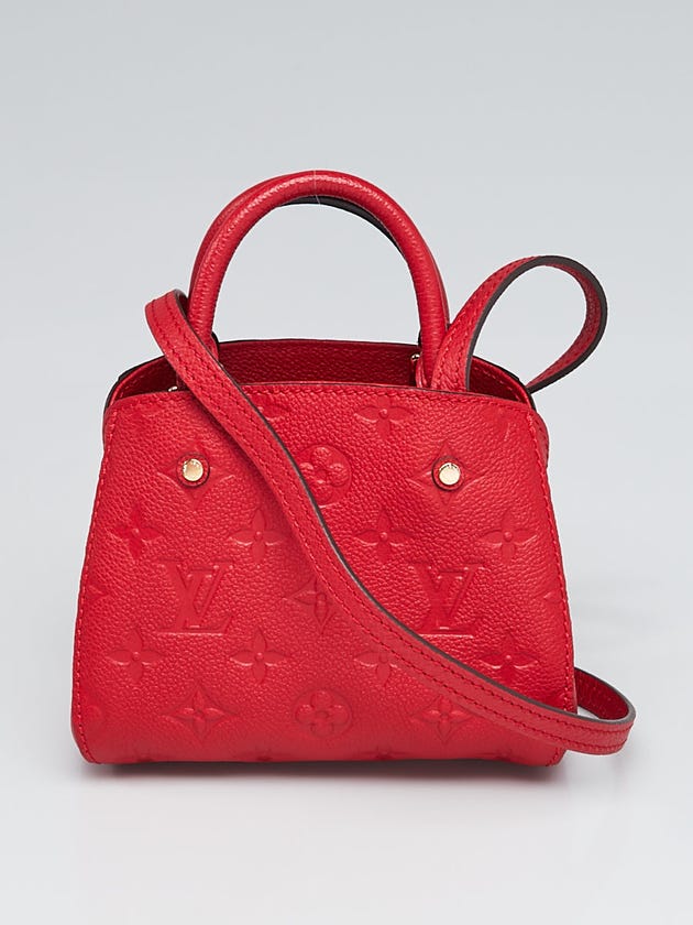 Louis Vuitton Cerise  Monogram Empreinte Leather Montaigne Nano Bag