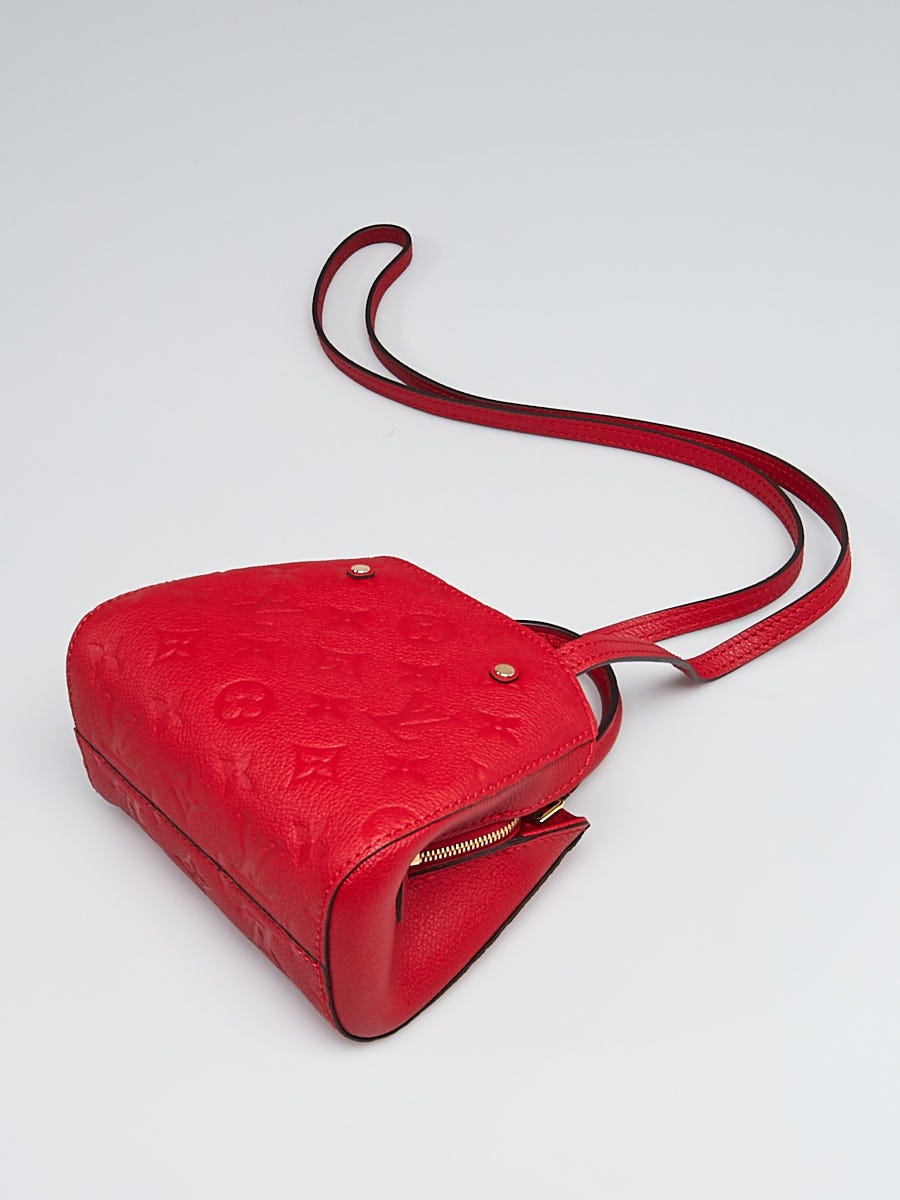Louis Vuitton Red Nano Montaigne Handbag