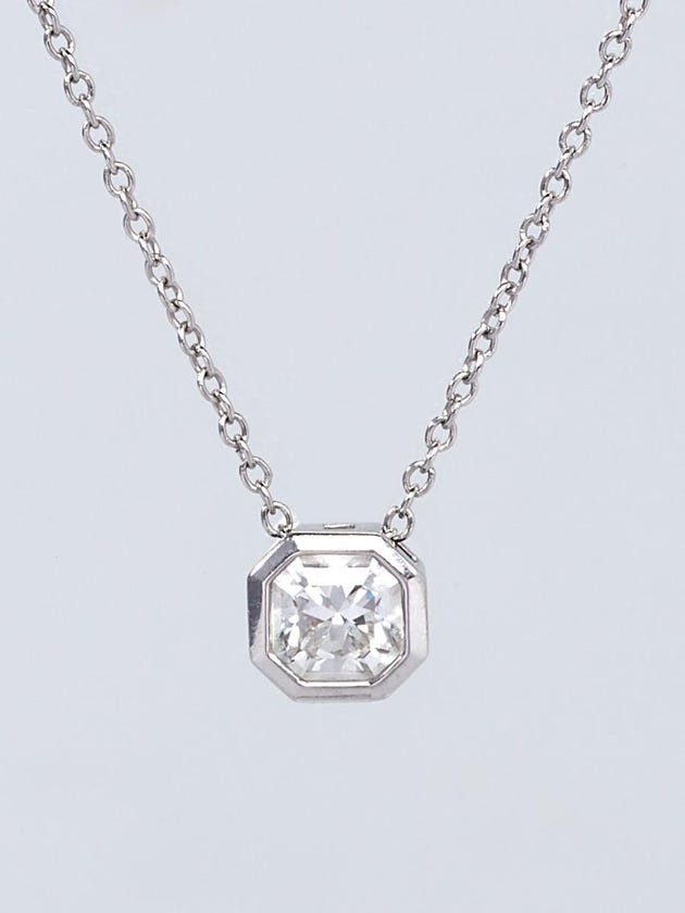 Tiffany & Co. Platinum and Lucida Cut Diamond Pendant