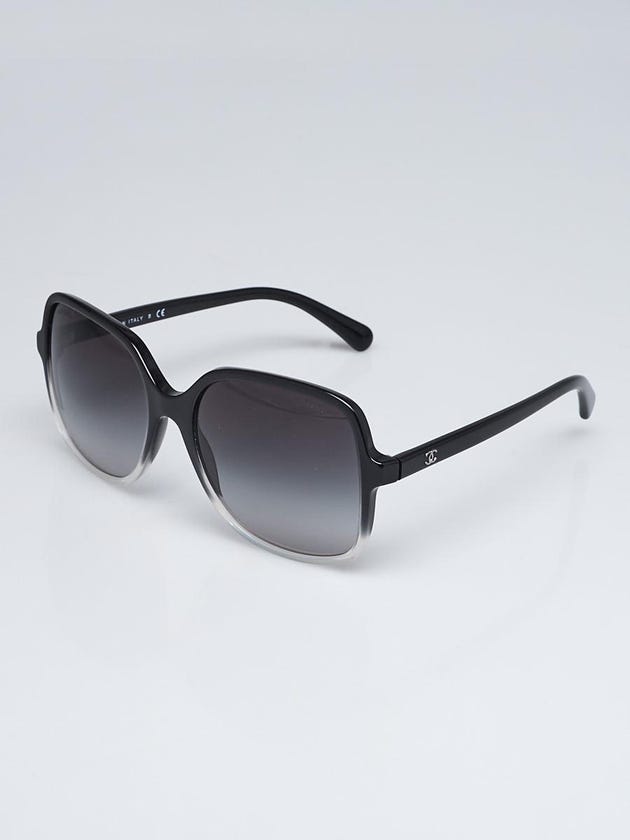 Chanel Black/Grey Gradient Plastic Oversized Sunglasses - 5349