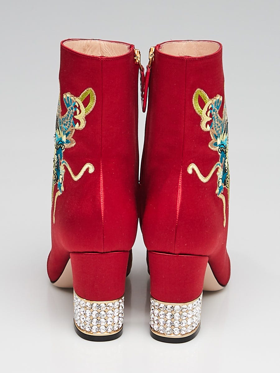 Gucci red dragon boots best sale