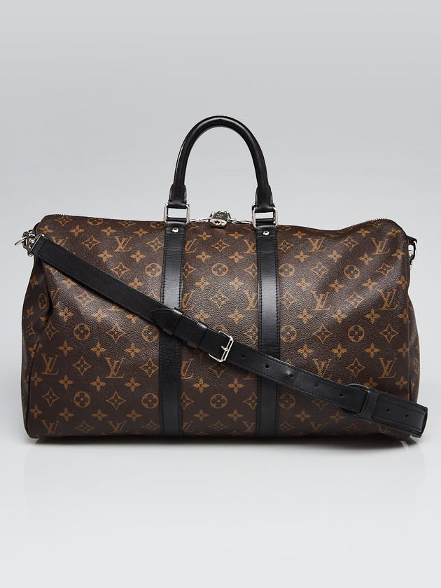 Louis Vuitton Monogram Macassar Canvas Keepall Bandouliere 45 Bag