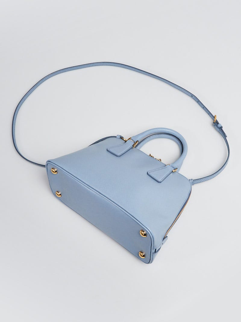 Prada - Promenade Saffiano Lux Small Top Handle Bag Astrale