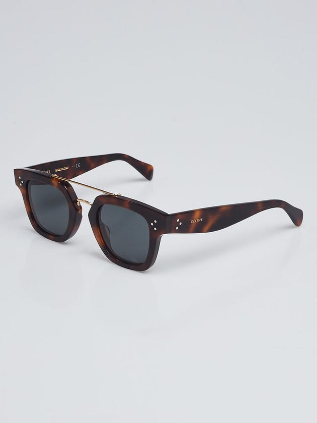 Celine Tortoise Shell Acetate Square Frame Sunglasses CL40024