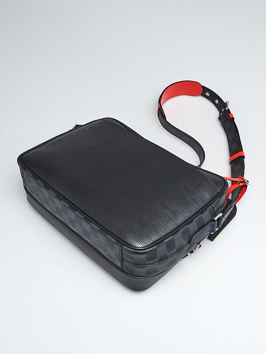 Louis Vuitton Danube Handbag Epi Damier Graphite Slim NEW w Box FO2109