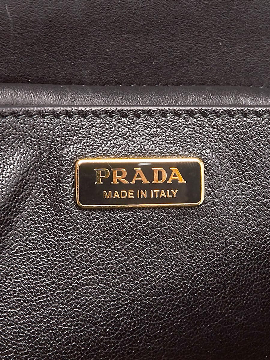 Prada Natural Straw and Leather Cahier Bag 1BD045 - Yoogi's Closet