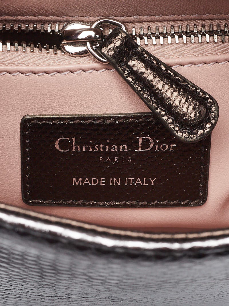 Christian Dior Metallic Silver/Bronze Karung Snakeskin Mini Lady