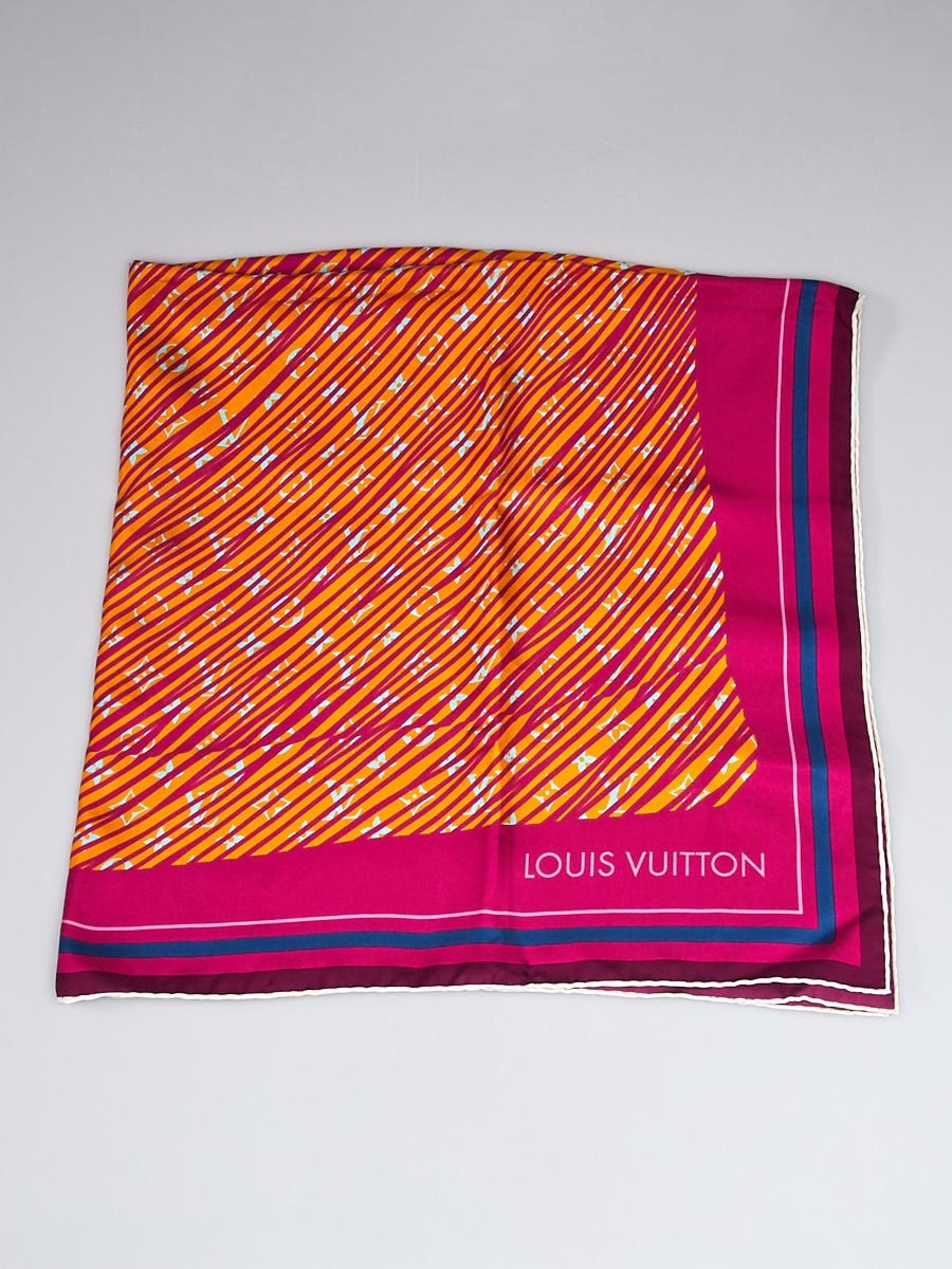 Louis Vuitton Purple Printed Silk Square Scarf Louis Vuitton