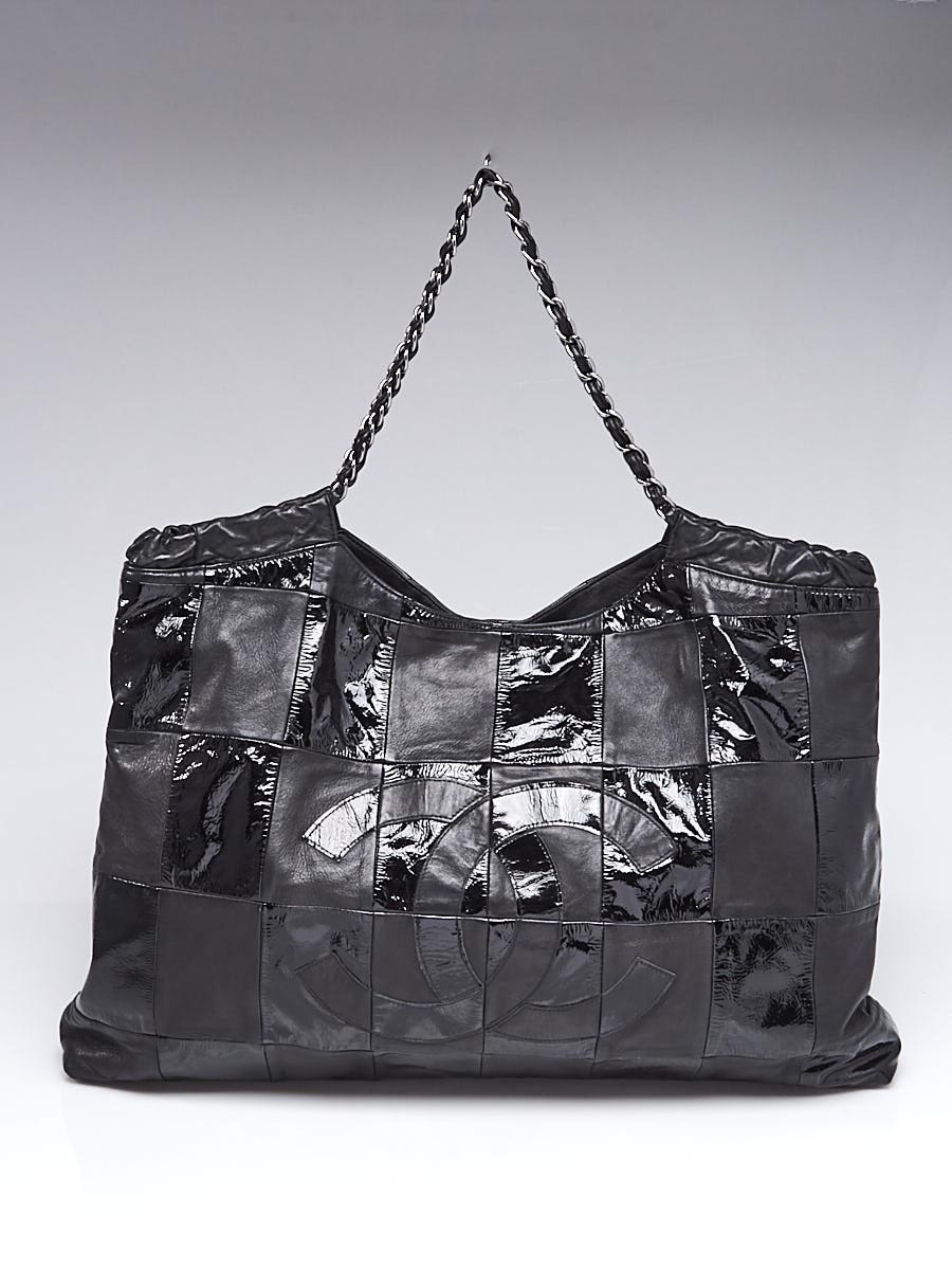 Chanel Black Quilted Caviar Leather Large Shopping Tote Bag - Yoogi's Closet