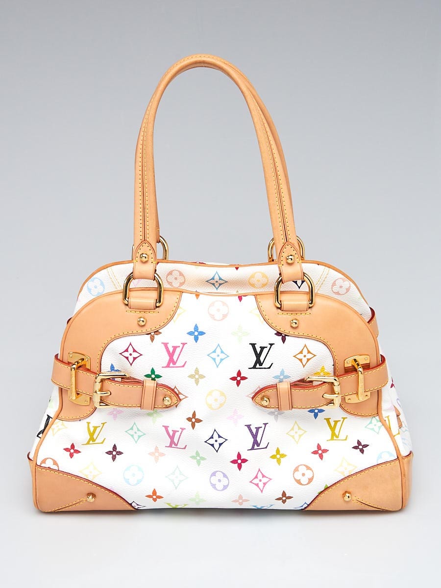 Louis Vuitton Claudia Shoulder Bag White Multicolor Monogram