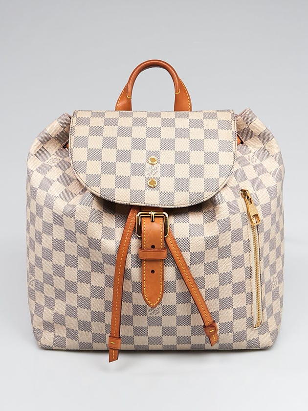 louis vuitton backpack sperone monogram Damier Azur BB Named after a corsican beach Louis Vuitton Damier Azur Canvas