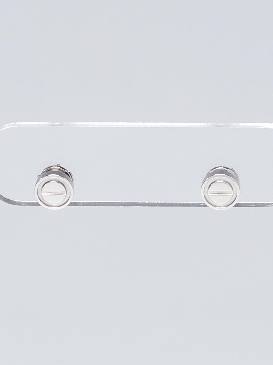 Cartier 18k White Gold LOVE Stud Earrings
