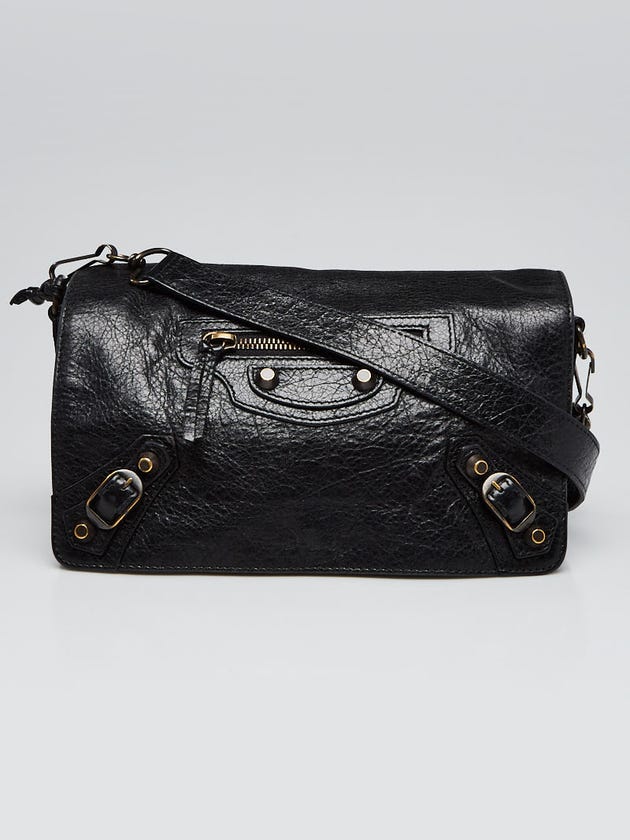 Balenciaga Black Lambskin Leather Classic Tool Kit Crossbody Bag