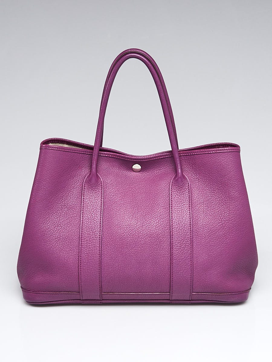 Hermes Purple Negonda Leather Garden Party 36 Tote Bag - Yoogi's