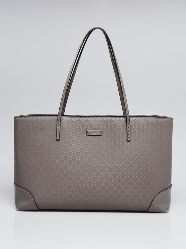 Gucci Grey Diamante Leather Bright Tote Bag