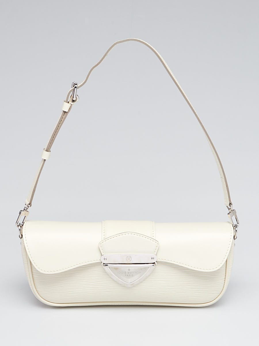 Vuitton White Epi Leather Montaigne Clutch Bag -
