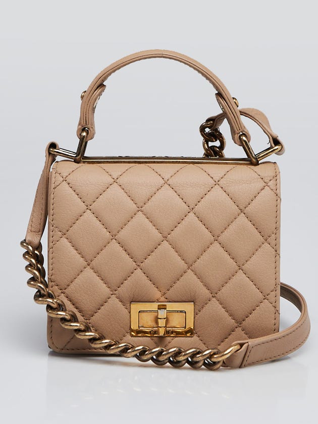 Chanel Beige Quilted Calfskin Leather Rita Flap Bag