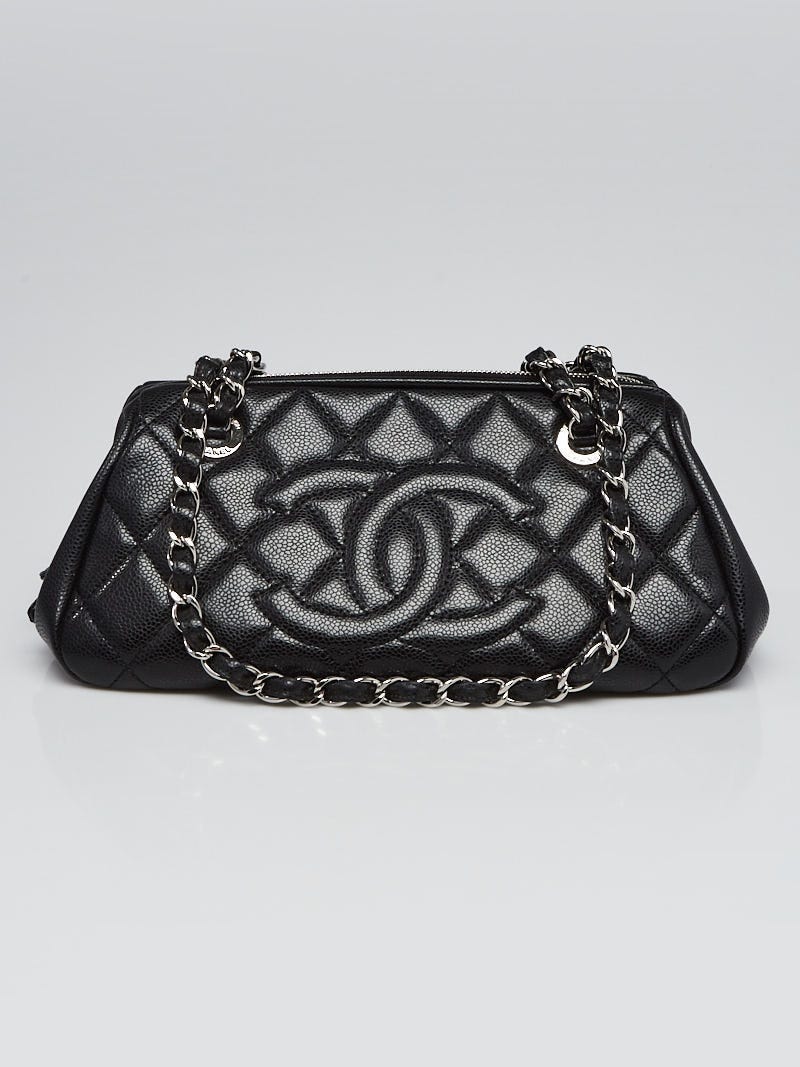 Chanel Black Quilted Glazed Caviar Leather Timeless Shoulder Bag - Yoogi's  Closet