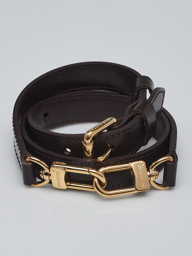 Louis Vuitton 19mm Brown Leather Adjustable Strap
