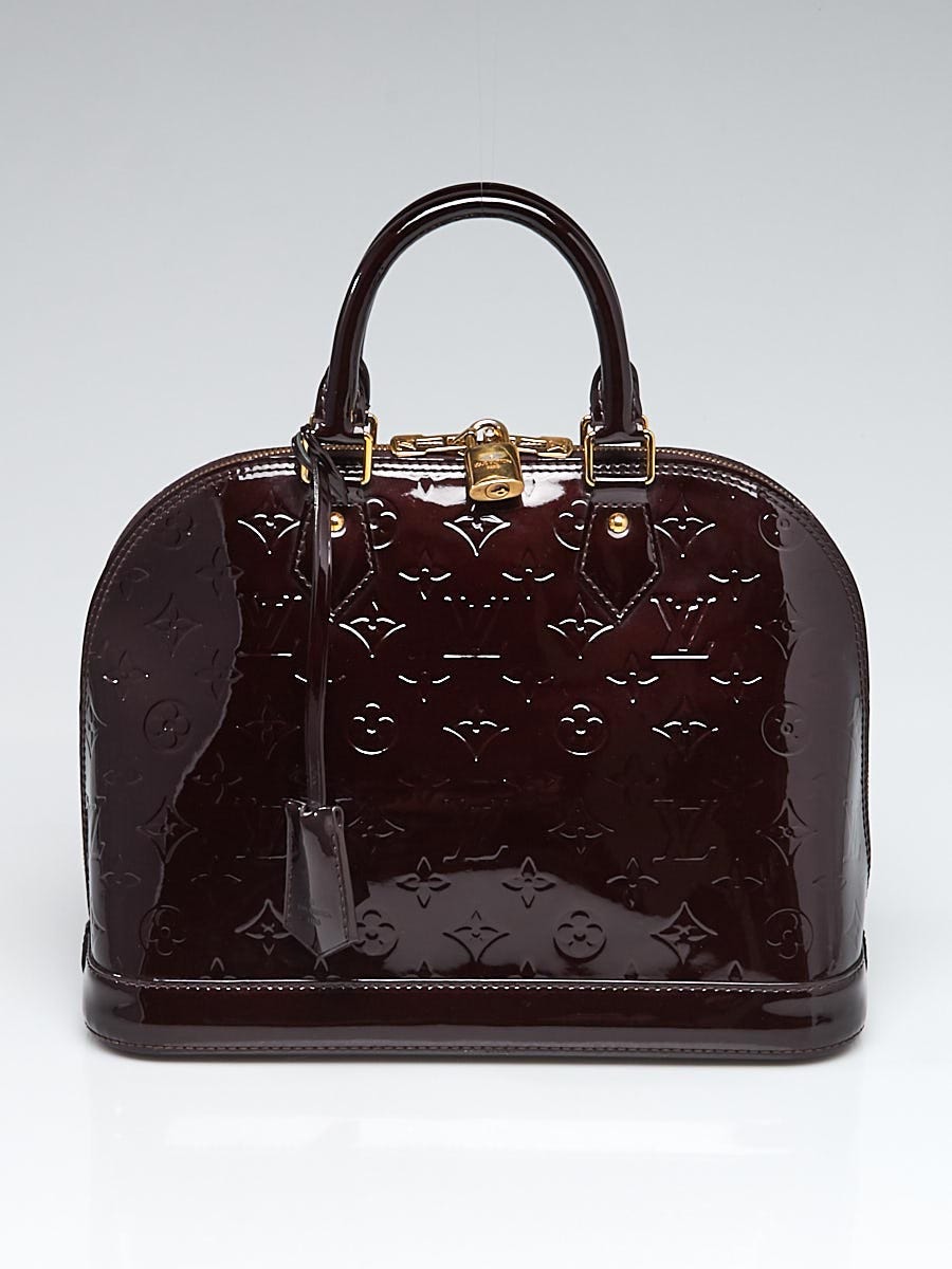 Louis Vuitton Amarante Monogram Vernis Alma BB Bag - Yoogi's Closet