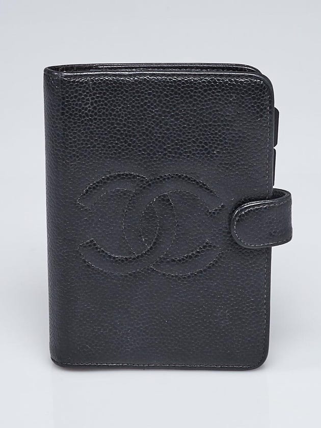 Chanel Black Grain Leather Small Agenda/Notebook Cover