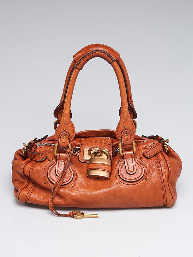 Chloe Brown Leather Medium Paddington Satchel Bag