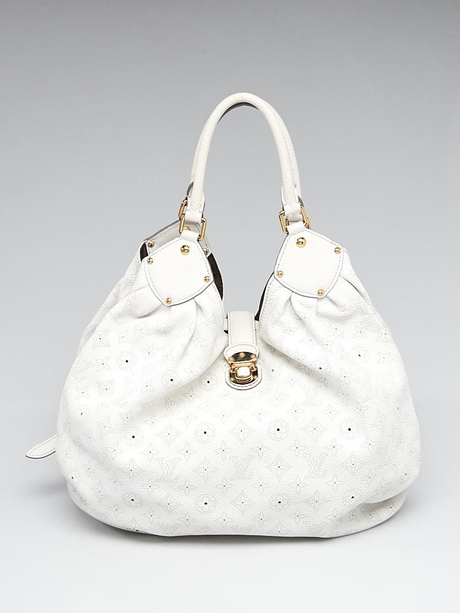 Louis Vuitton White Monogram Mahina Leather XL Bag Louis