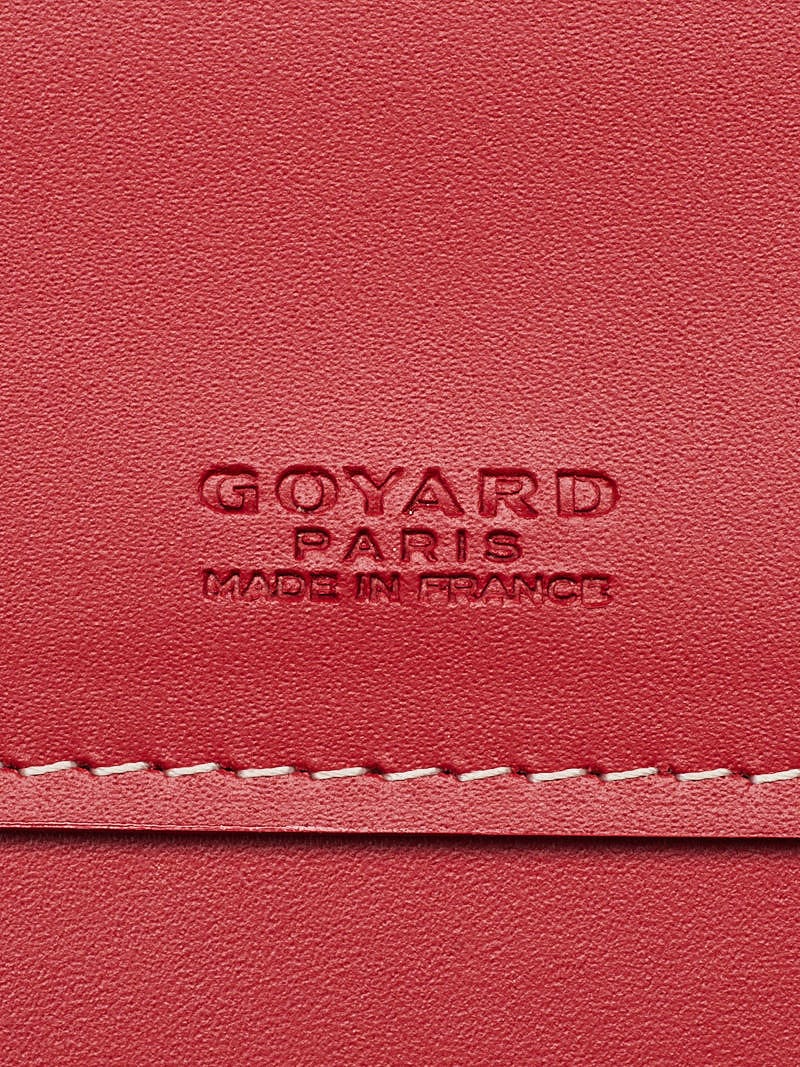 Goyard Red Chevron Print Coated Canvas Opera Travel Wallet