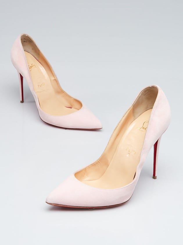Christian Louboutin Pink Suede Pigalle Follies 100 Pumps Size 9.5/40