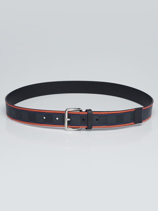 Louis Vuitton Blue/Orange Damier Graphite Canvas Inventeur Belt Size 90/36