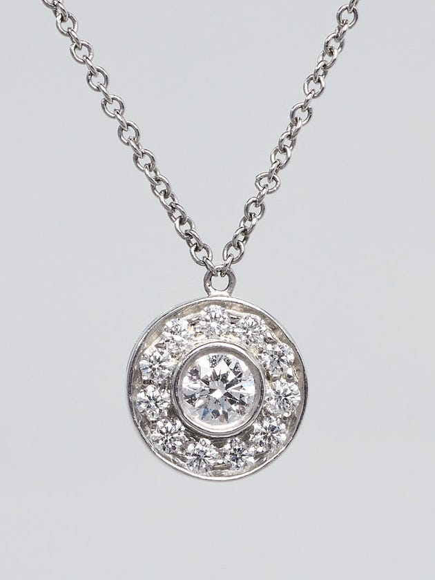 Tiffany & Co. Platinum and Diamond Circlet Pendant Necklace