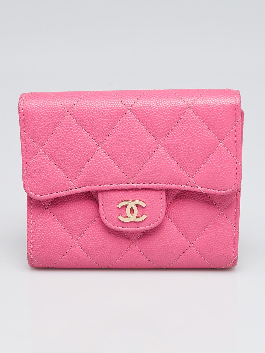 chanel pink long wallet