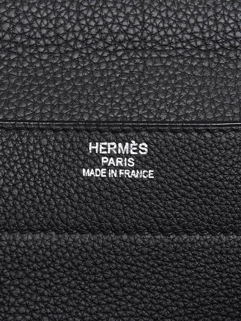 Hermès Sac a Depeches Briefcase in Black Togo Leather with