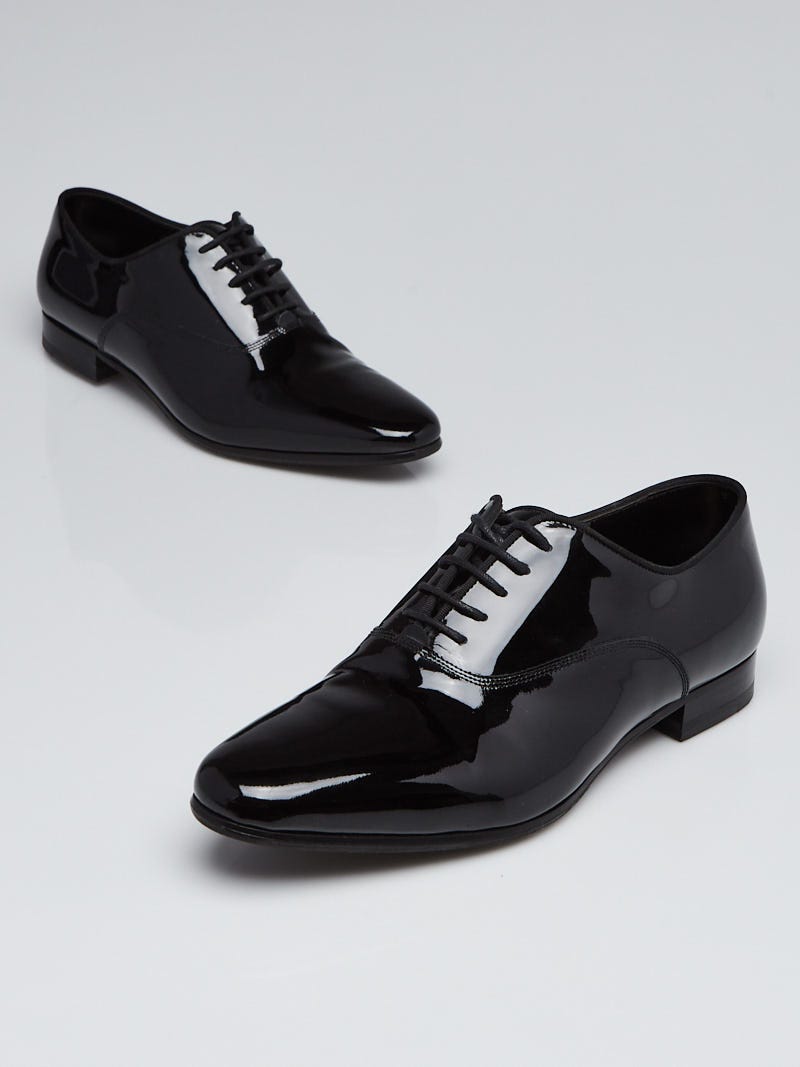 Yves Saint Laurent Black Patent Leather Oxford Flats Size 7  display picture 1