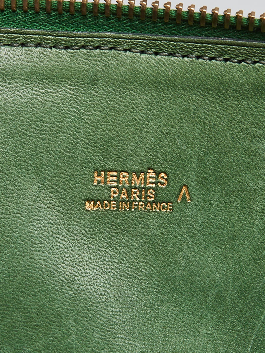 Hermes 35cm Vert Cru Gulliver Leather Gold Plated Bolide Bag - Yoogi's  Closet